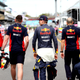 Max Verstappen walks the pits in Australia today.